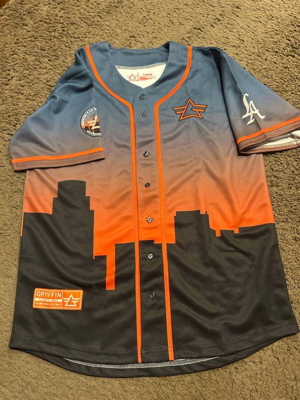 Gryffin 2004 LA state historic park Baseball Jersey L